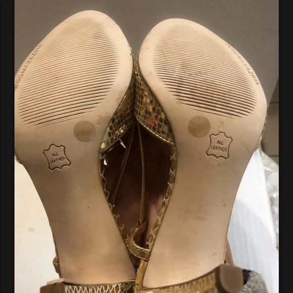 BCBGMAXAZRIA Gold Sexy Sandals Size 6.5B - Picture 6 of 6